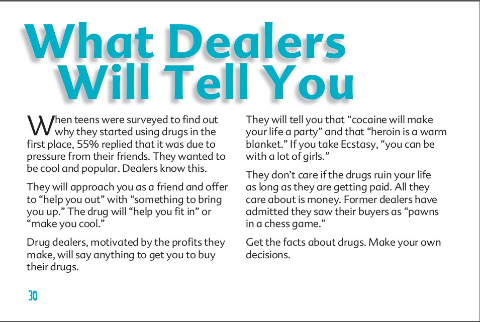 30 truth about drug booklet