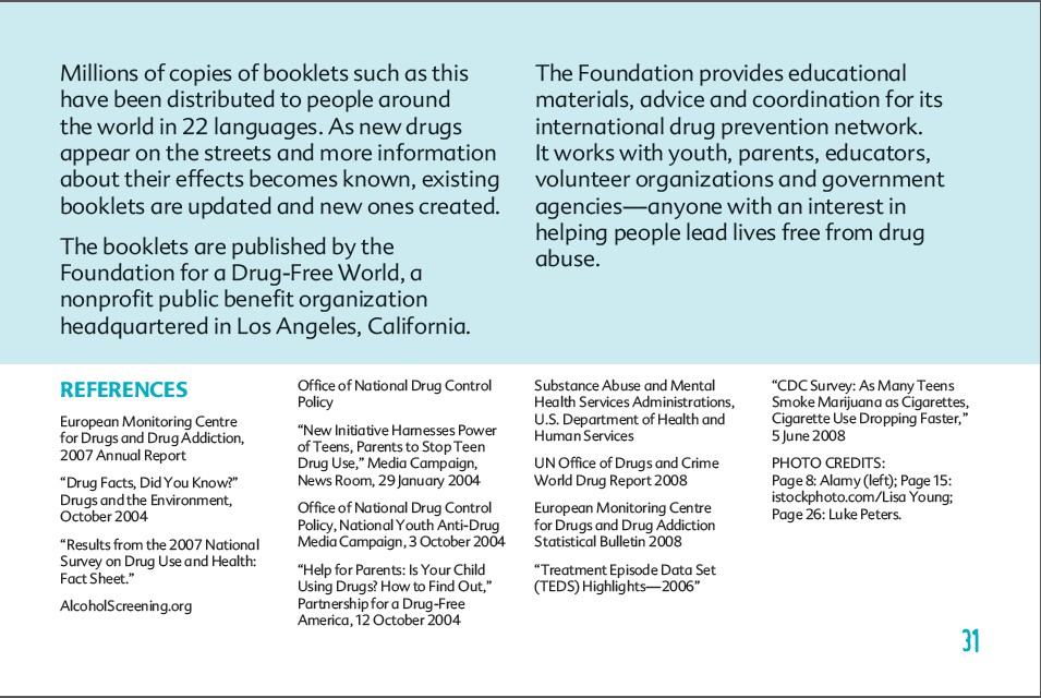 31 truth about drug booklet