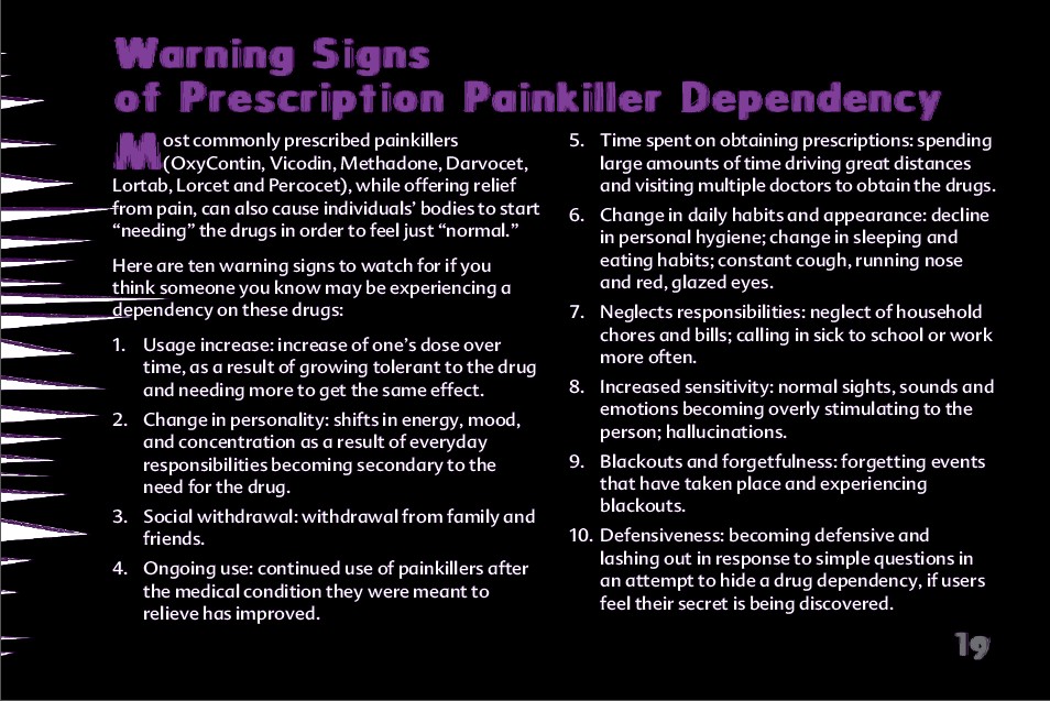 19 The Truth About Painkillers booklet